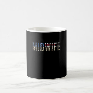 Caneca De Café Parteira Enfermeira Americana