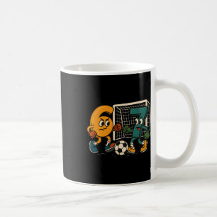 Caneca De Café Partida de Futebol Engraçado 6 Contra 7 Personagen