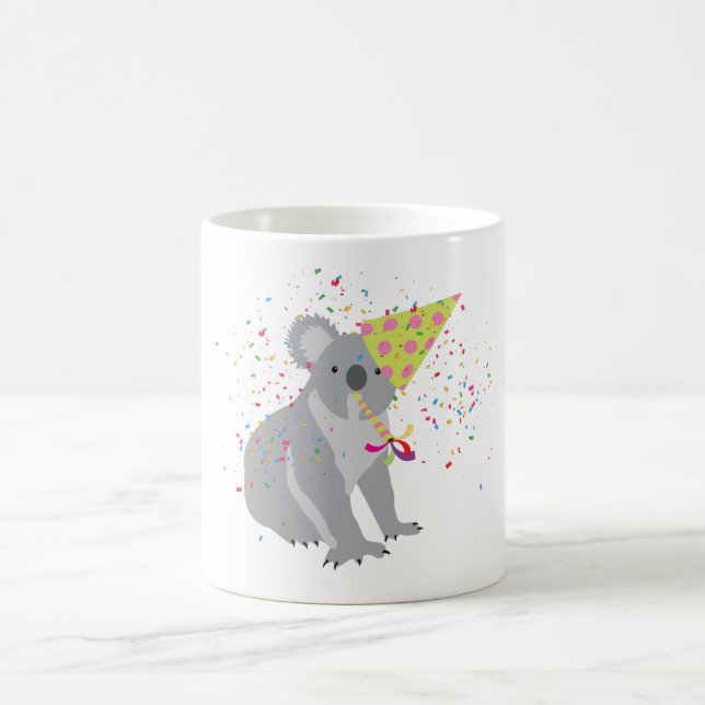 Caneca De Café Partida Koala - Animais com festa (Centro)