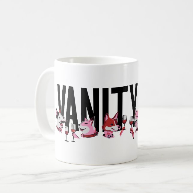 Caneca De Café Partido da Revista Vanity fur RED (Frente Esquerda)