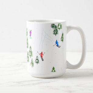 Caneca De Café Partido Freeride Alpino Skiers Skiing