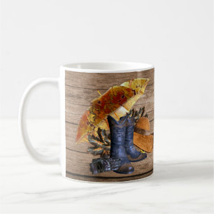Caneca De Café Partido Jante de Ação de Graças - Orange Rustic Vi