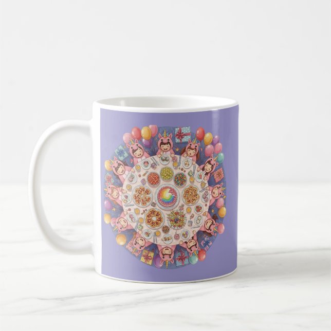 Caneca De Café Partido para Crianças com Tema Unicórnio (Esquerda)