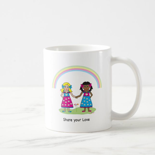 Caneca De Café Partilhar o Amor - Igualdade para Todos (Direita)