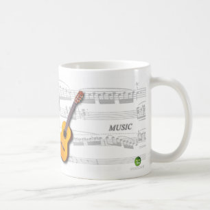 Caneca De Café Partitura - Violão - Música
