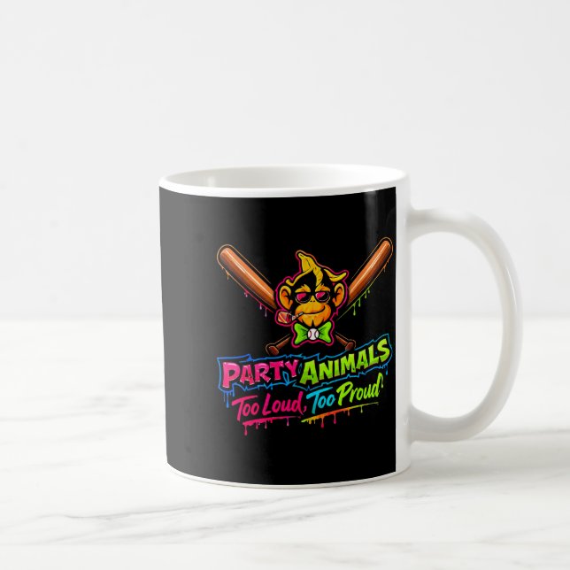 Caneca De Café Party animals baseball jersey  (Direita)