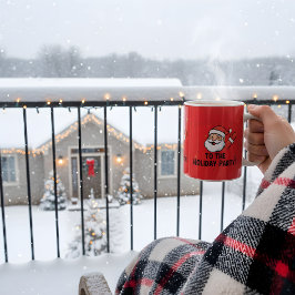 Caneca De Café Party Ready Santa Claus Modern Funny Invitation