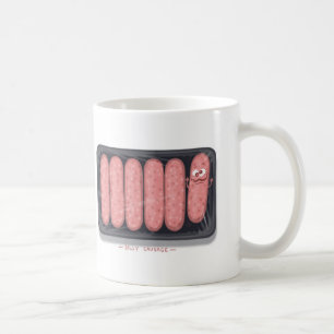 Caneca de café parva da salsicha