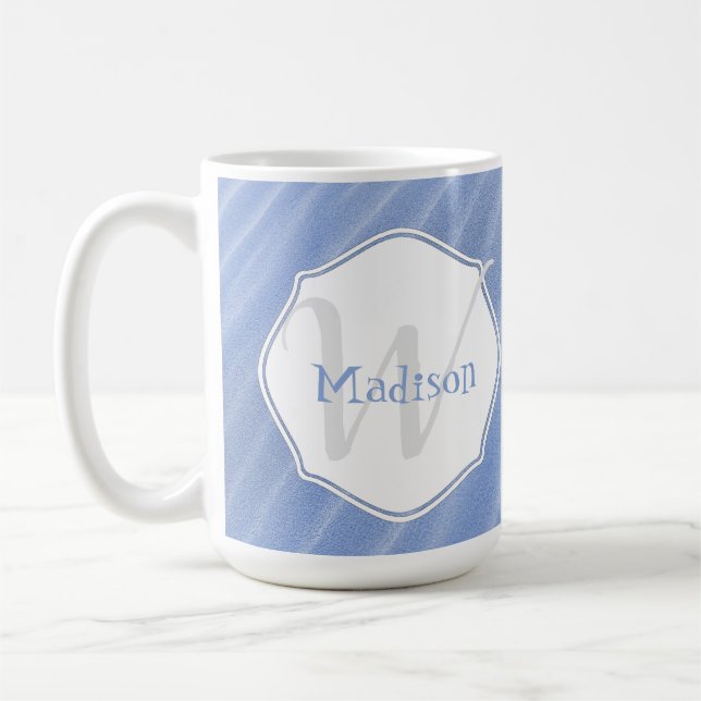 Caneca De Café Pás de Areia Azul Personaliza Mug (Esquerda)