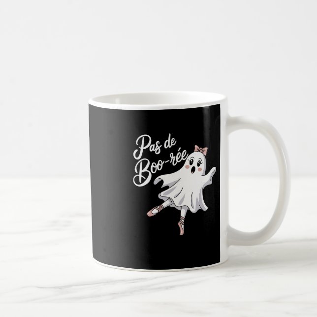 Caneca De Café Pas De Boo-rée Funny Balé Fantasma Dança Halloween (Direita)