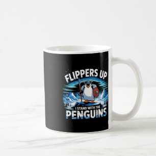 Caneca De Café Pás Para Cima Eu Fico Com Pinguins Engraçados