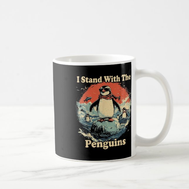 Caneca De Café Pás Para Cima Eu Pego Pinguins (Direita)