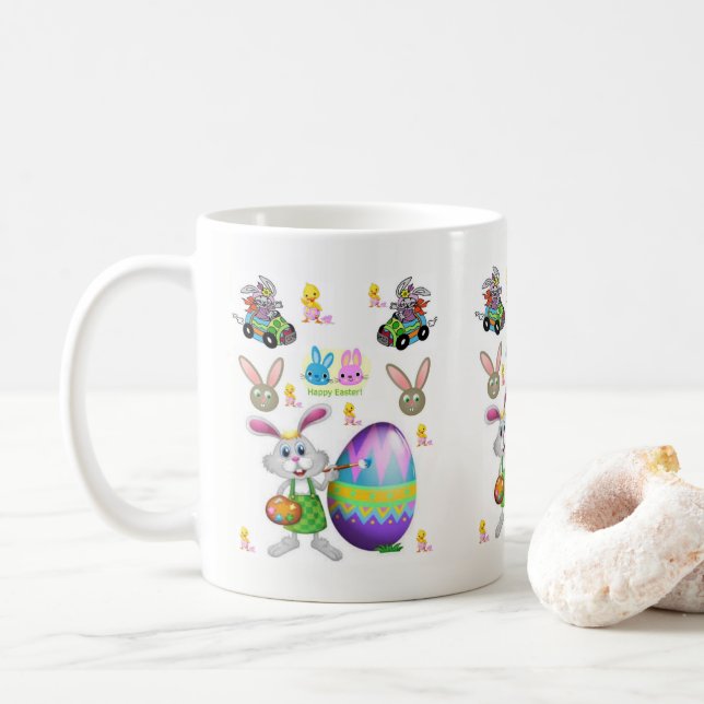 Caneca De Café Páscoa (Com Donut)