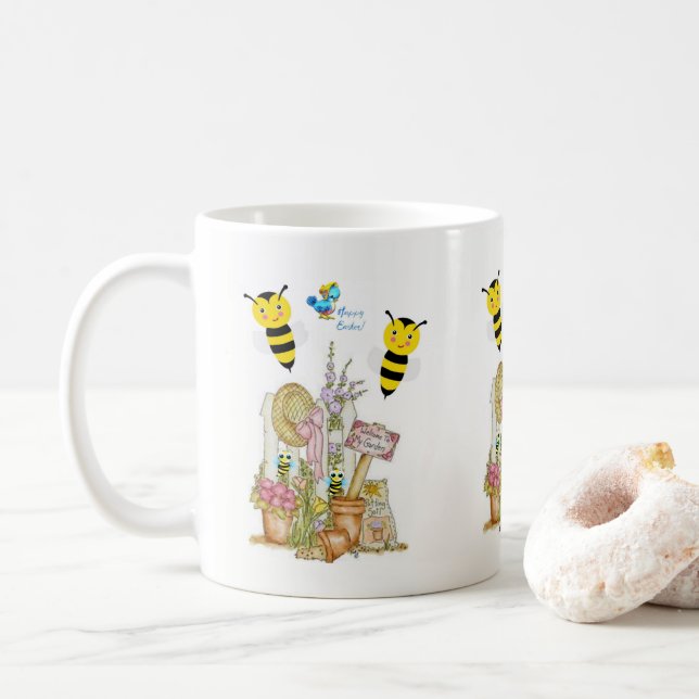 Caneca De Café Páscoa (Com Donut)