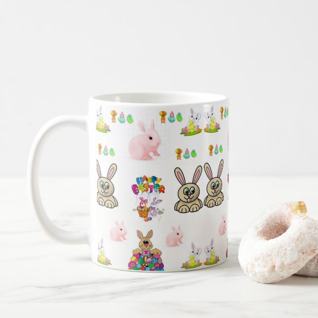 Caneca De Café Páscoa (Com Donut)