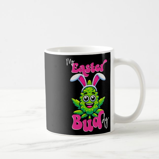 Caneca De Café Páscoa Bud Engraçada Fumar Dia do Flor (Direita)
