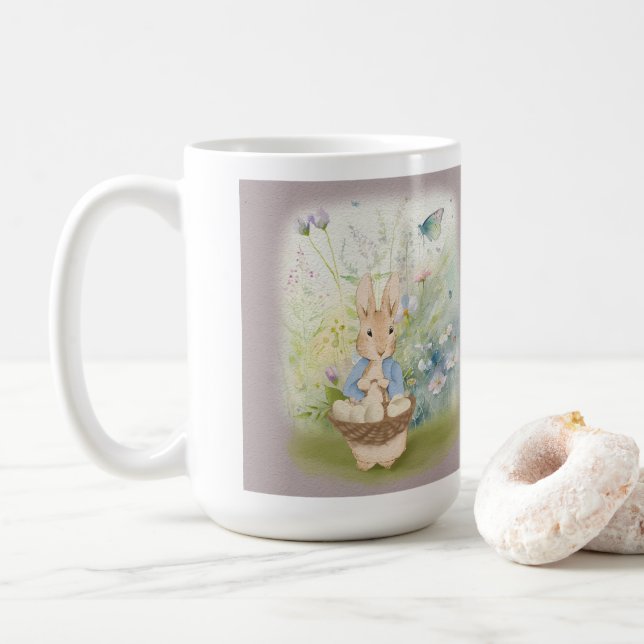 Caneca De Café Páscoa Bunny Peter Coffee Mug (Com Donut)