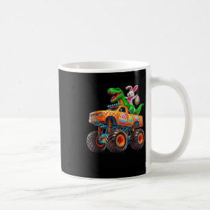 Caneca De Café Páscoa Bunny T-rex Monster Truck Dino Engraçado Bo