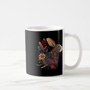 Caneca De Café Páscoa Coelho Gráfico Floral Mulheres Meninas Cria