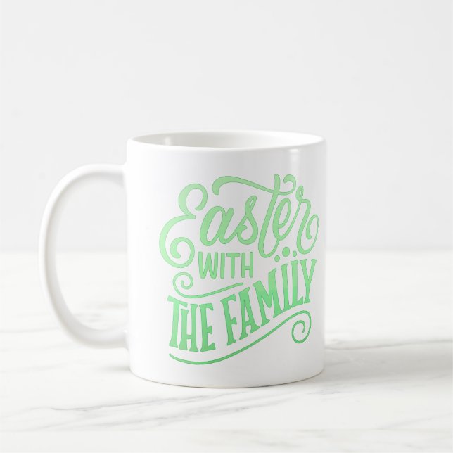 Caneca De Café páscoa com a família (Esquerda)