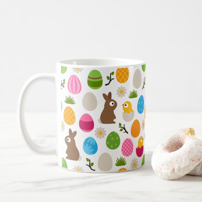 Caneca De Café Páscoa de café (Com Donut)