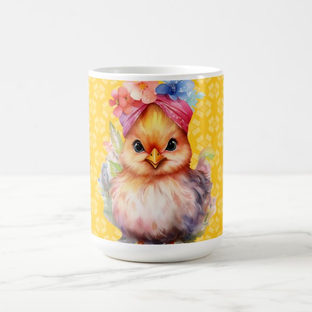Caneca De Café Páscoa de frango Amarelo 16 (Centro)