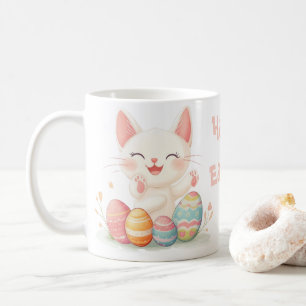 Caneca De Café Páscoa de Kawaii - Gatinho de galinha - Páscoa de