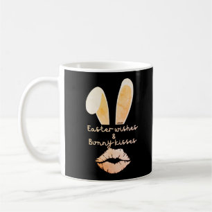 Caneca De Café PÁSCOA DESEJA e BUNNY BEIJA ideia de presente de p