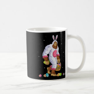 Caneca De Café Páscoa Divertida do Pé Grande Sasquatch Coelho Ovo