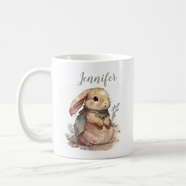 Caneca De Café Páscoa do Coelhinho Fofo (Esquerda)