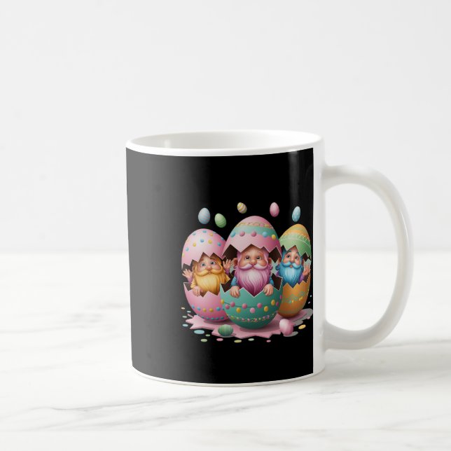 Caneca De Café Páscoa Engraçada Gnomos Páscoas De Ovos Que Testam (Direita)