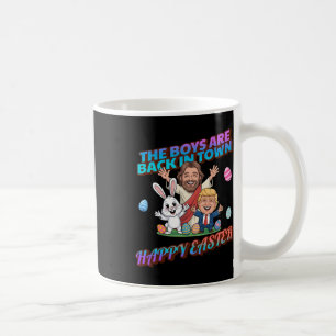 Caneca De Café Páscoa engraçada Jesus Coelho da Páscoa Trump Meni