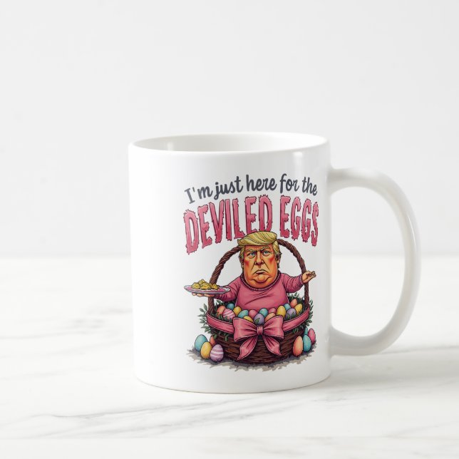 Caneca De Café Páscoa Estou aqui para os ovos devorados Engraçado (Direita)