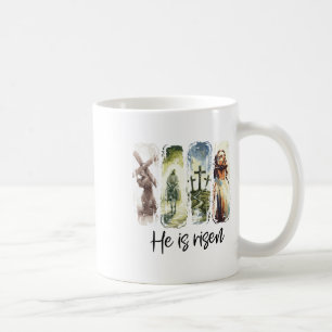 Caneca De Café Páscoa Jesus Ressuscitou 4 Cenas Cristão Homens Ro