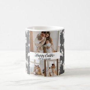 Caneca De Café páscoa moderna elegante, terceira foto da família