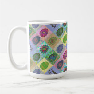 Caneca De Café Páscoa Padrão de Abstrato de Ovos Coloridos Person