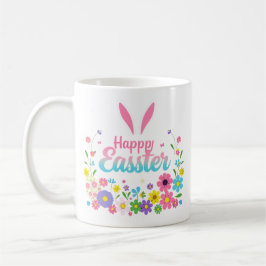 Caneca De Café Páscoa Primavera de Páscoa felz pascoa de Coelho 
