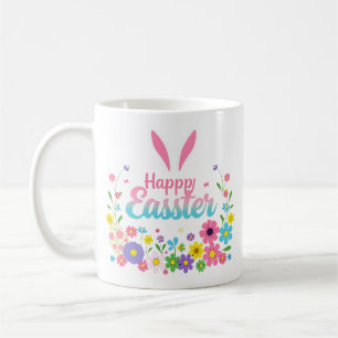 Caneca De Café Páscoa Primavera de Páscoa felz pascoa de Coelho