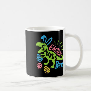 Caneca De Café Páscoa Saurus Rex Bunny Dinosaur Ovos Caça Homens 