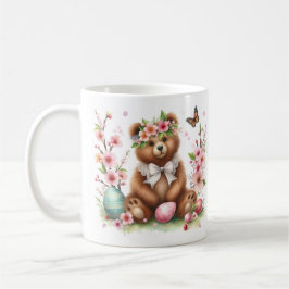 Caneca De Café Páscoa - Urso Castanho de Aquarela -