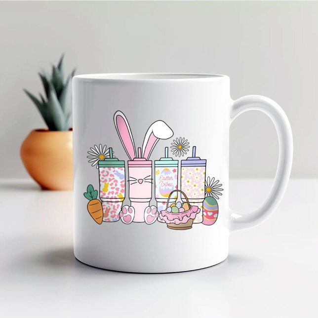 Caneca De Café Páscoas (Easter Vibes Retro Obsessive Cup Disorder )