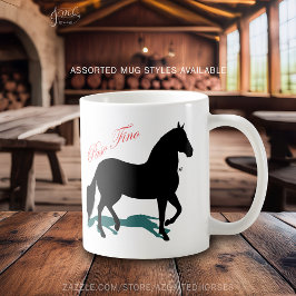 Caneca De Café Paso Fino Black Horse Silhouette
