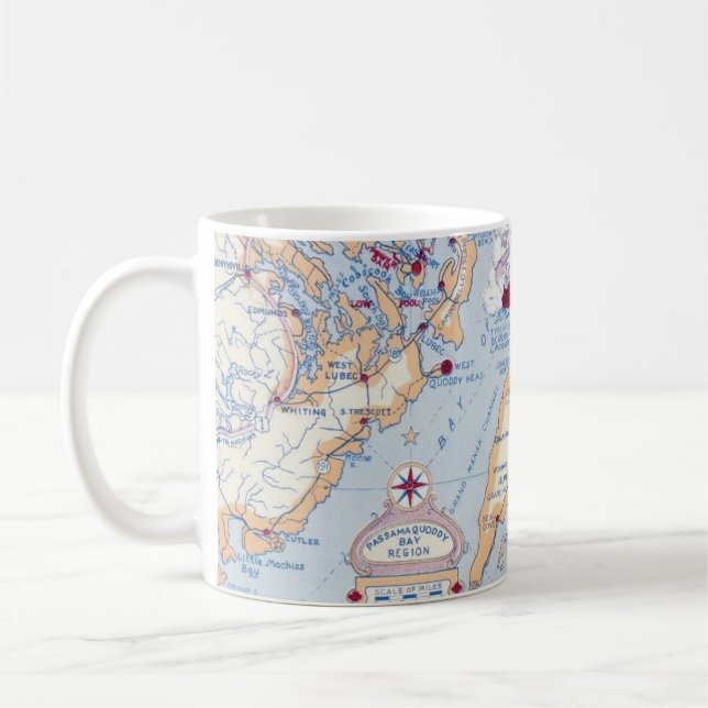 Caneca De Café Passamaquoddy Bay Maine Mug (Esquerda)