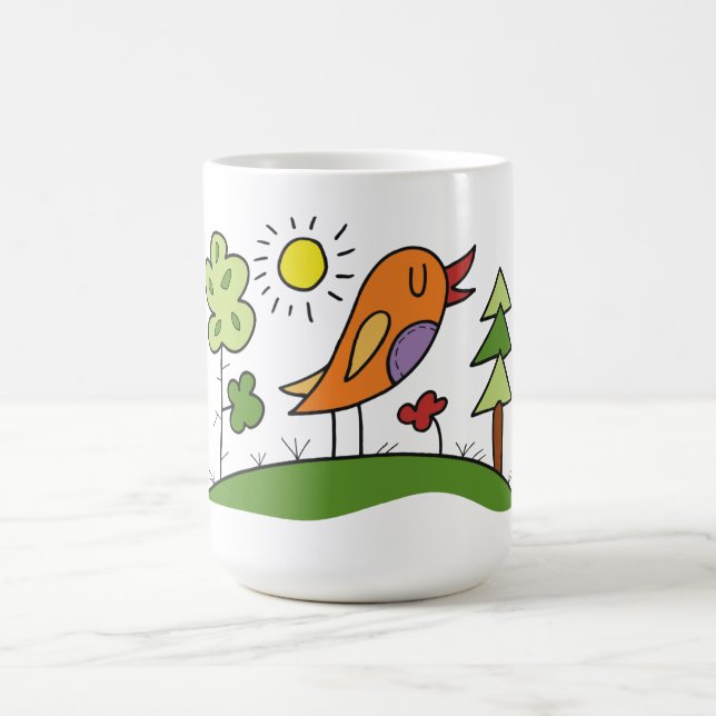 Caneca De Café Passarinho Cantando Caprichoso (Centro)