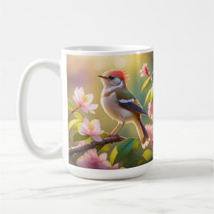Caneca De Café Passarinho Fantasia Cabeça Vermelha Peito Buffer