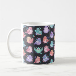 Caneca De Café Passarinho Pastel Fofo - Pássaros Cantores Kawaii 
