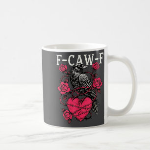 Caneca De Café Passarinho Preto Engraçado F-caw-f Anti Dia dos Na