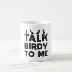 Caneca De Café Pássaro A Ver Retro Fala Pássaros Para Mim Páss