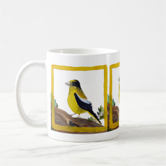 Caneca De Café Pássaro Amarelo