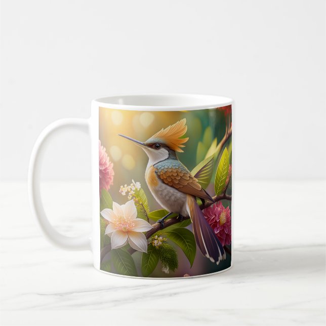 Caneca De Café Pássaro da Fantasia Honeyeater do ouro Detido (Esquerda)